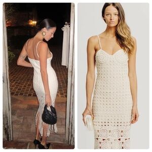 Knit Crochet Midi Dress - Ronny Kobo Toby Dress